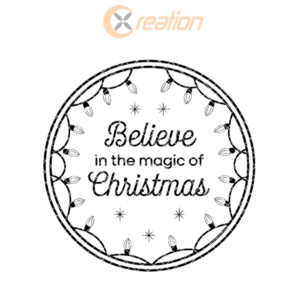 Christmas Round Sign Engraving, Believe in the Magic
