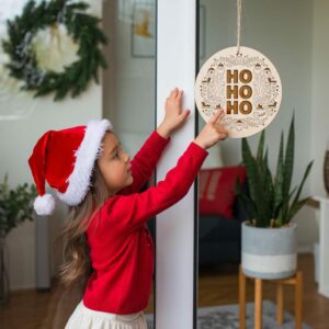 Christmas Round Sign Engraving, Ho Ho Ho |