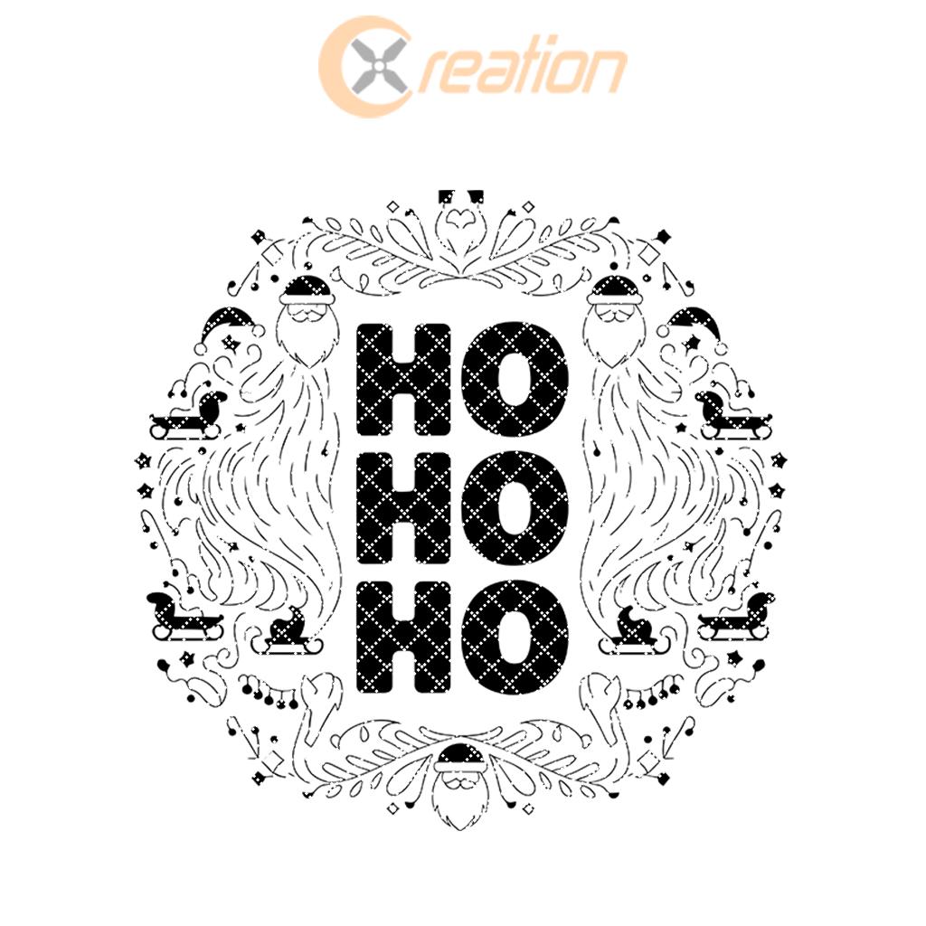 Christmas Round Sign Engraving, Ho Ho Ho |