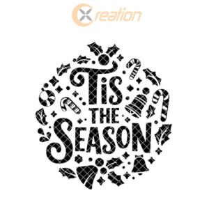 Christmas Round Sign Engraving, Tis The Season |