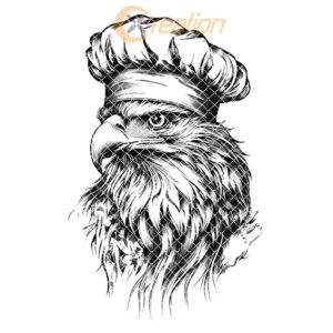 Eagle Chef Charcuterie Board Engraving File | PNG