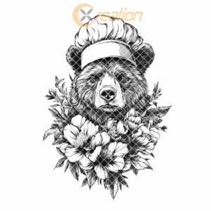 Wild Bear Chef Charcuterie Board Engraving File |
