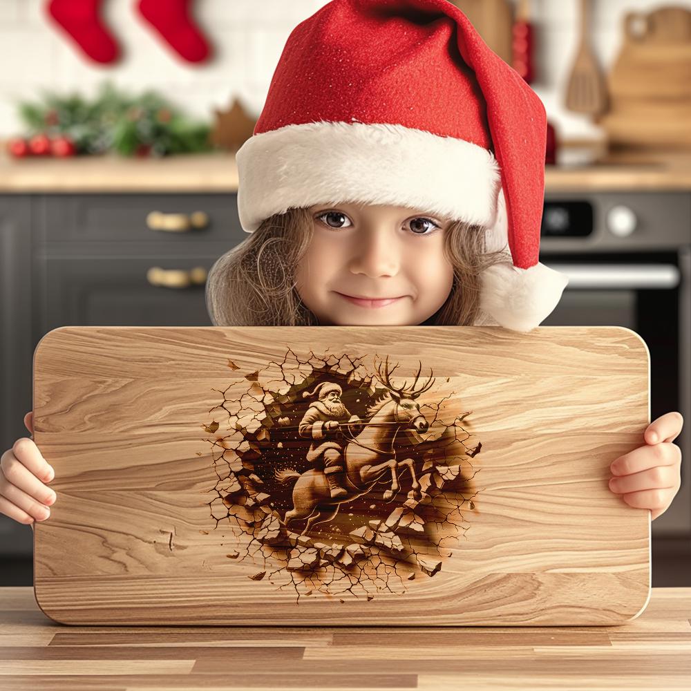 Christmas Charcuterie Board File | Santa Breaking Through