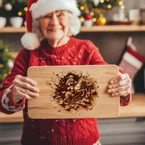 Christmas Charcuterie Board File | Santa Breaking Through