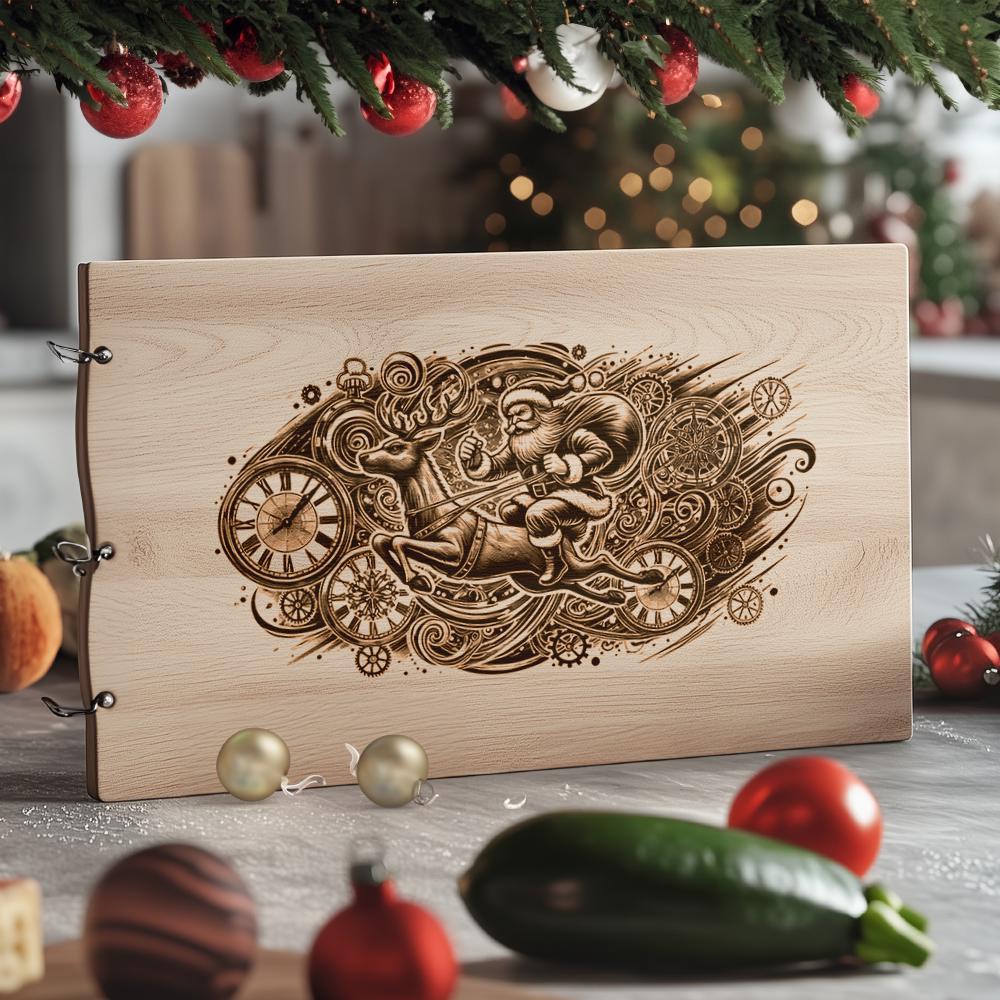 Christmas Charcuterie Board File | Santa Racing Against