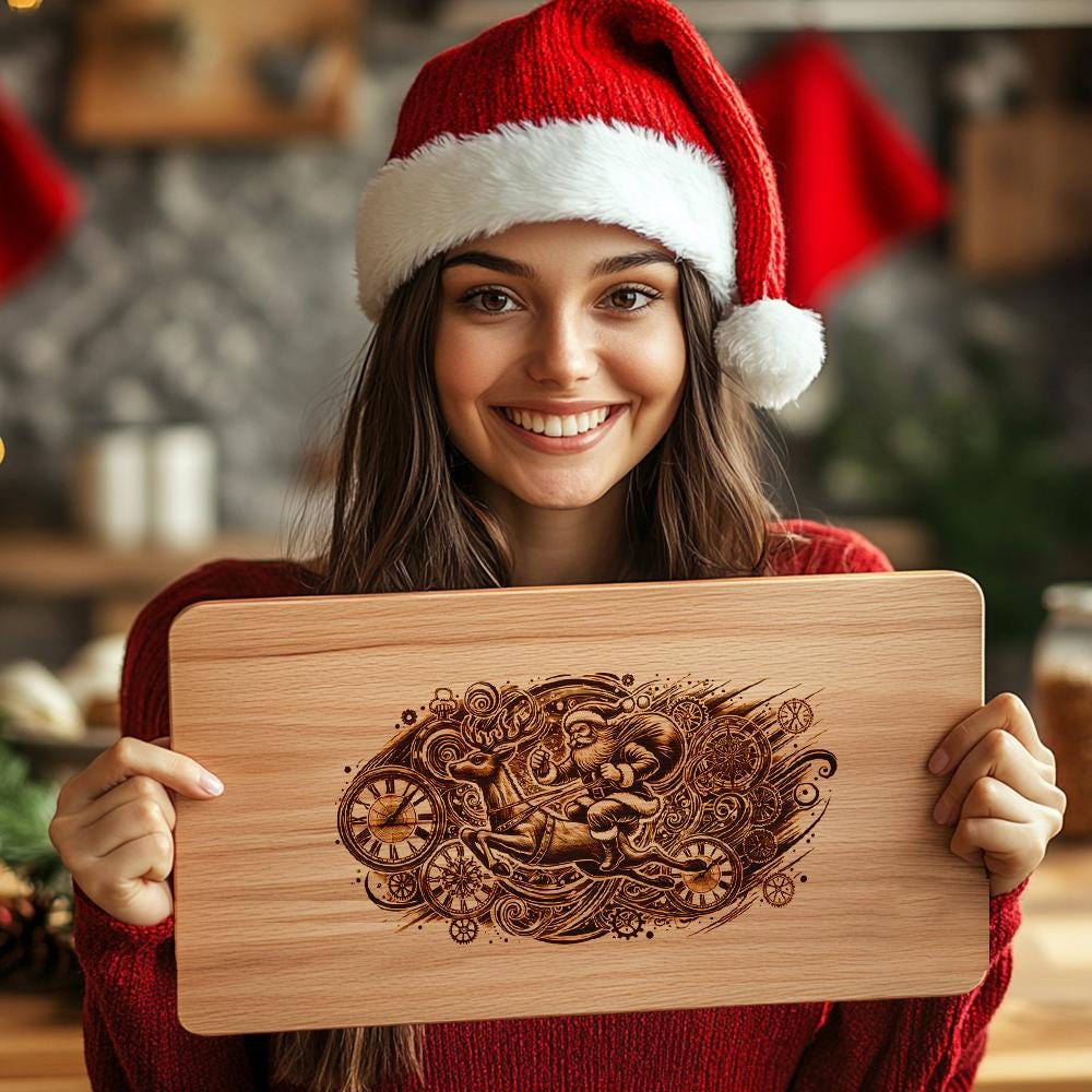Christmas Charcuterie Board File | Santa Racing Against