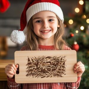 Christmas Charcuterie Board File | Santa Racing Through