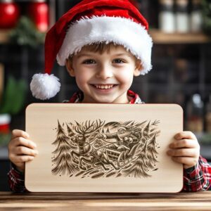 Christmas Charcuterie Board File | Santa Racing Through