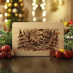 Christmas Charcuterie Board File | Santa Racing Through