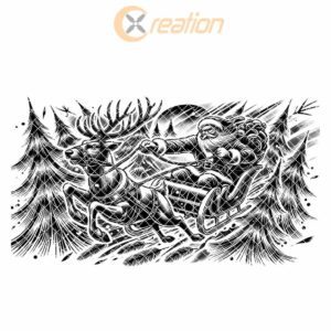 Christmas Charcuterie Board File | Santa Racing Through