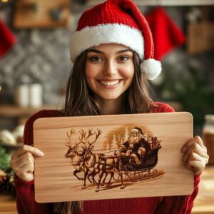 Christmas Santa on Sleigh File | Charcuterie Board