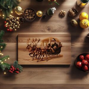 Christmas Santa on Sleigh File | Charcuterie Board
