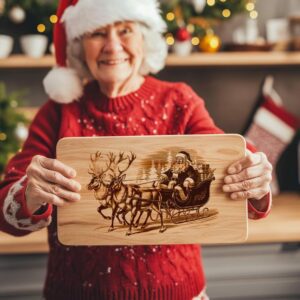 Christmas Santa on Sleigh File | Charcuterie Board