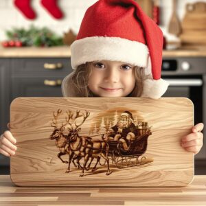 Christmas Santa on Sleigh File | Charcuterie Board