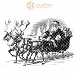 Christmas Santa on Sleigh File | Charcuterie Board