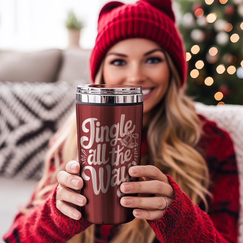 Christmas Tumbler File | Holiday Quote Wrap Laser