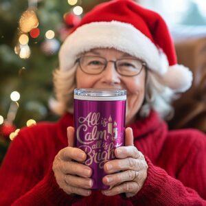 Christmas Tumbler File | Holiday Quote Wrap Laser