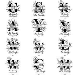 31 Family Name Flora SVG Bundle for Charcuterie