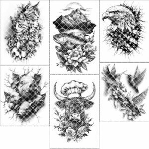 6 Charcuterie Board Laser Files: Animal 3D Illusion