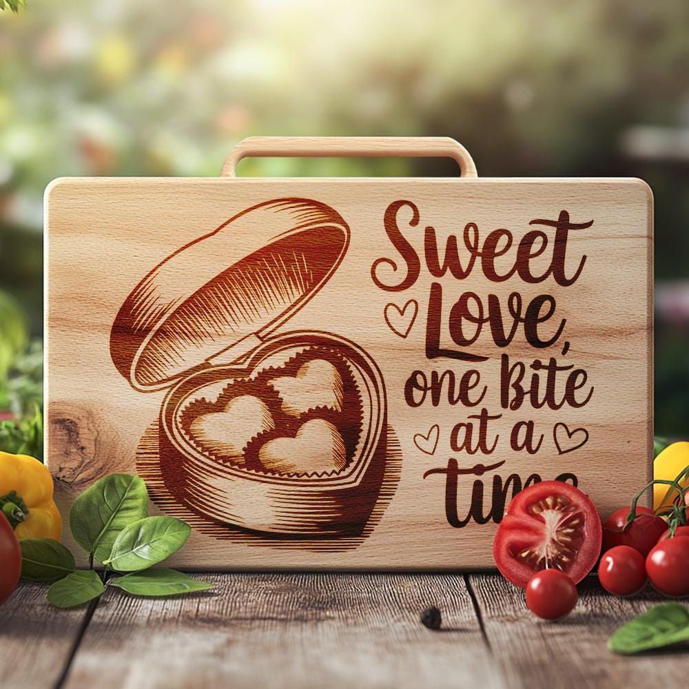 6 Valentine's Day Love Quotes: Charcuterie Board Engraving