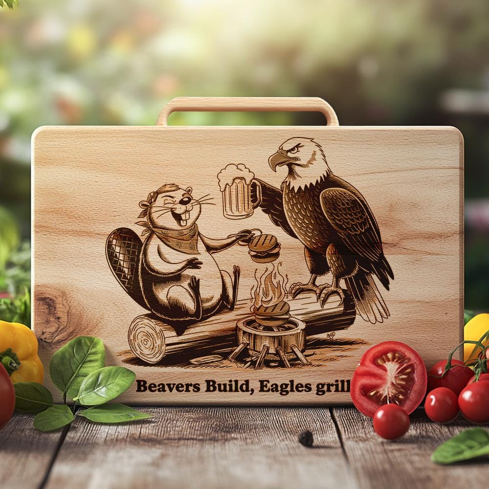American Eagle Charcuterie Board Engraving File - Funny