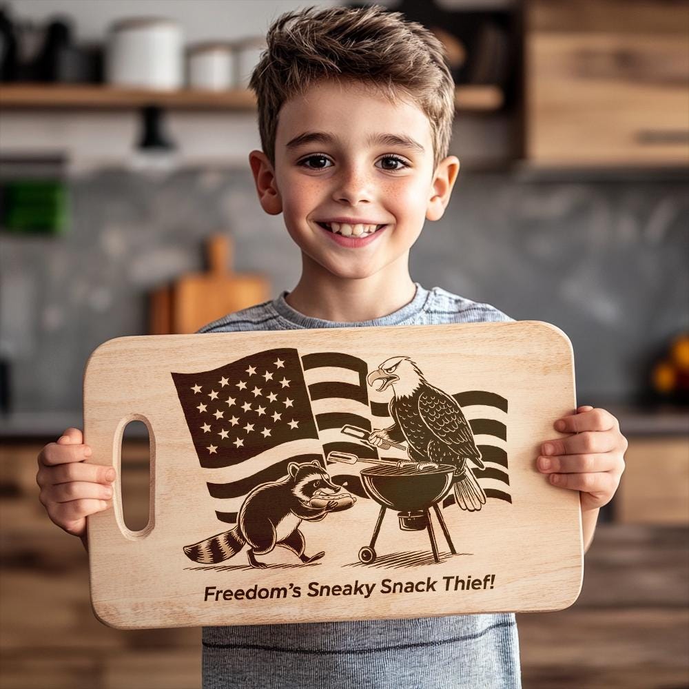 American Eagle Charcuterie Board File: Engraved Wildlife Designs