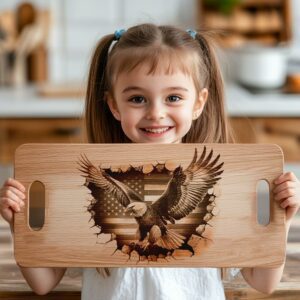 American Eagle Flag Laser Engraving File for Charcuterie