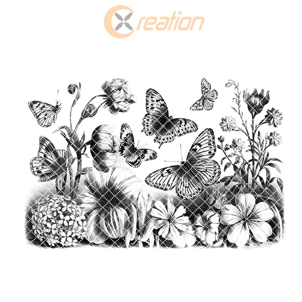 Butterfly & Flower Engraved Charcuterie Board File |