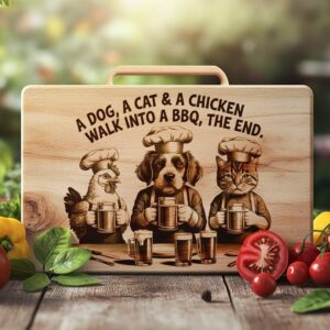 Charming Pet-Themed Charcuterie Board Engraving File | Cheerful