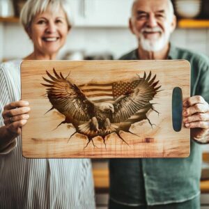 Eagle Flag Charcuterie Board Engraving File | 3D