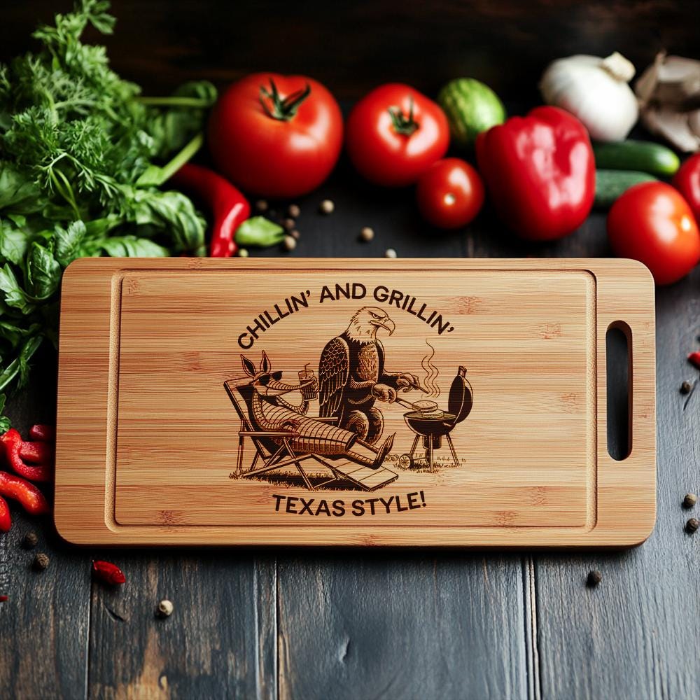 Engraved Charcuterie Board File: Eagle & Humor for