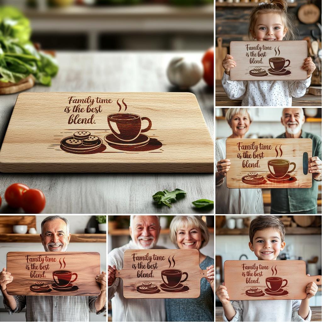 Family Mealtime Quotes & Charcuterie Engraving Files –