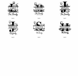 Family Name Food SVG for Charcuterie & Cutting