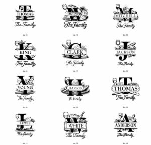 Family Name Food SVG for Charcuterie & Cutting
