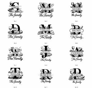 Family Name Food SVG for Charcuterie & Cutting