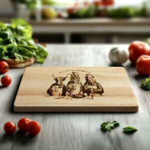 Highland Cow & Wildlife Laser Engraved Charcuterie Board