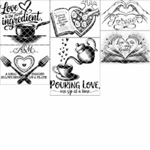 Valentine's Charcuterie Board Engraving Bundle - 6 Love