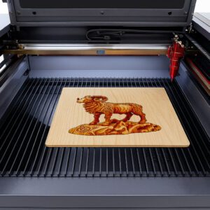 3D Animal Illusion Laser Engraving, Ram on Rock