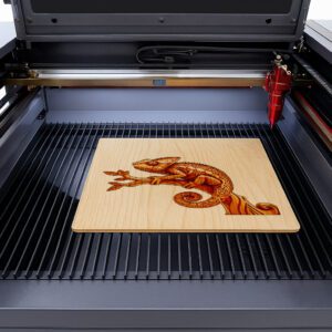 3D Animal Laser Engraving Design, Unique Chameleon Art