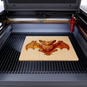 3D Bat Illusion Laser Engraving Design, Unique Wildlife