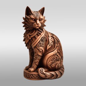 3D Cat Illusion Laser Engraving File, Animal Art