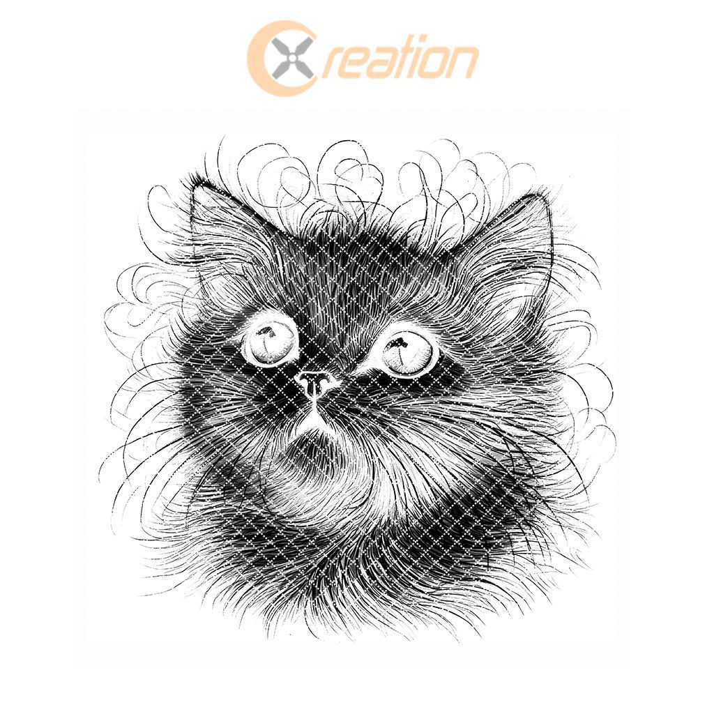 3D Cat Illusion Slate Coaster Laser Engraving File,
