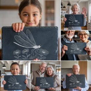 3D Dragonfly Slate Cheese Board Engraving Files, Charcuterie
