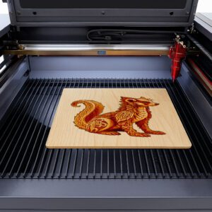 3D Fox Illusion Laser Engraving Design, Animal-Themed Digital