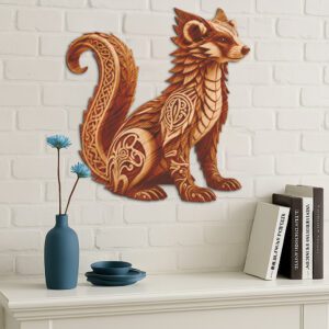 3D Fox Illusion Laser Engraving Design, Animal-Themed Digital