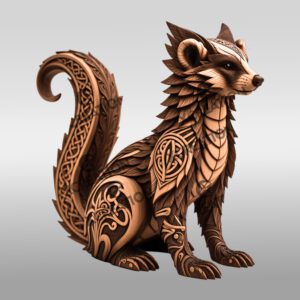 3D Fox Illusion Laser Engraving Design, Animal-Themed Digital