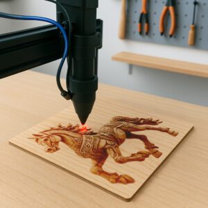 3D Horse Illusion Engraving File, Perfect for Laser