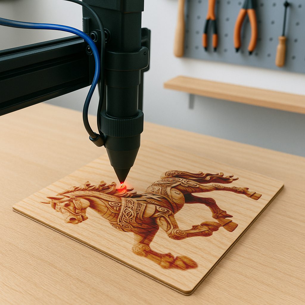 3D Horse Illusion Engraving File, Perfect for Laser