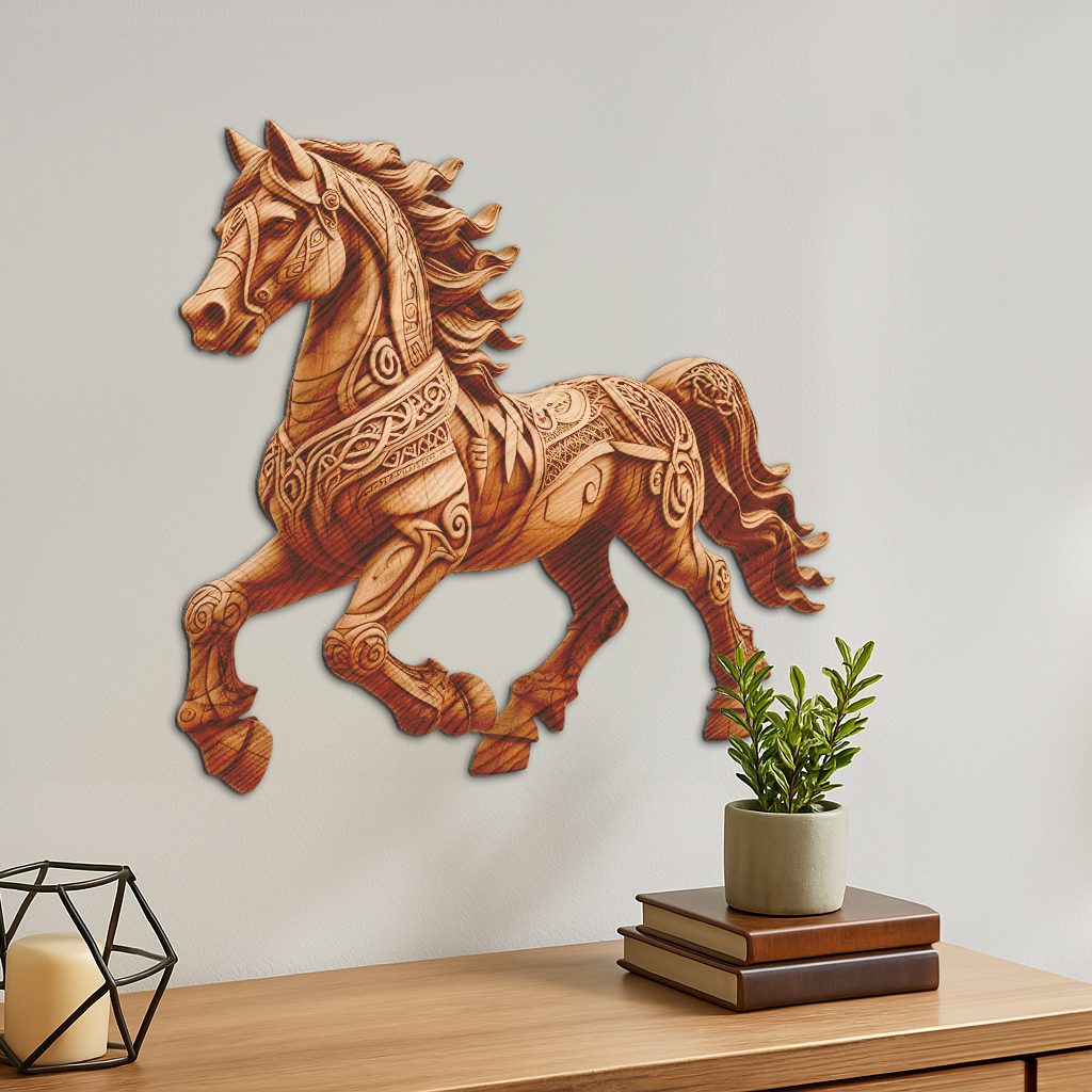 3D Horse Illusion Engraving File, Perfect for Laser