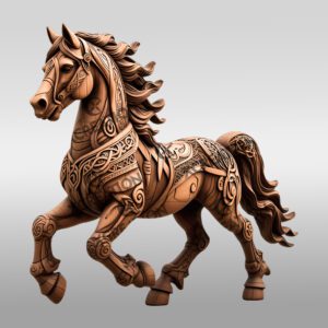 3D Horse Illusion Engraving File, Perfect for Laser